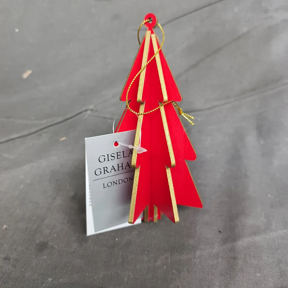 APPROXIMATELY 24 GISELA GRAHAM WOODEN TREE CHRISTMAS TREE ORNAMENTS