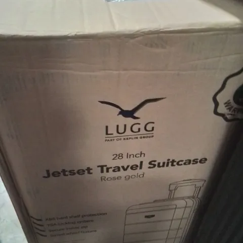 BOXED LUGG 28INCH JETSET TRAVEL SUITCASE ROSE GOLD