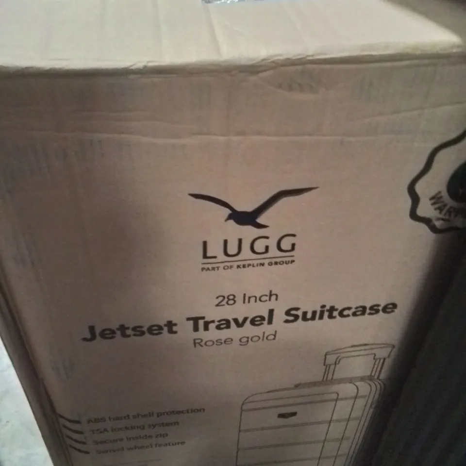 BOXED LUGG 28INCH JETSET TRAVEL SUITCASE ROSE GOLD