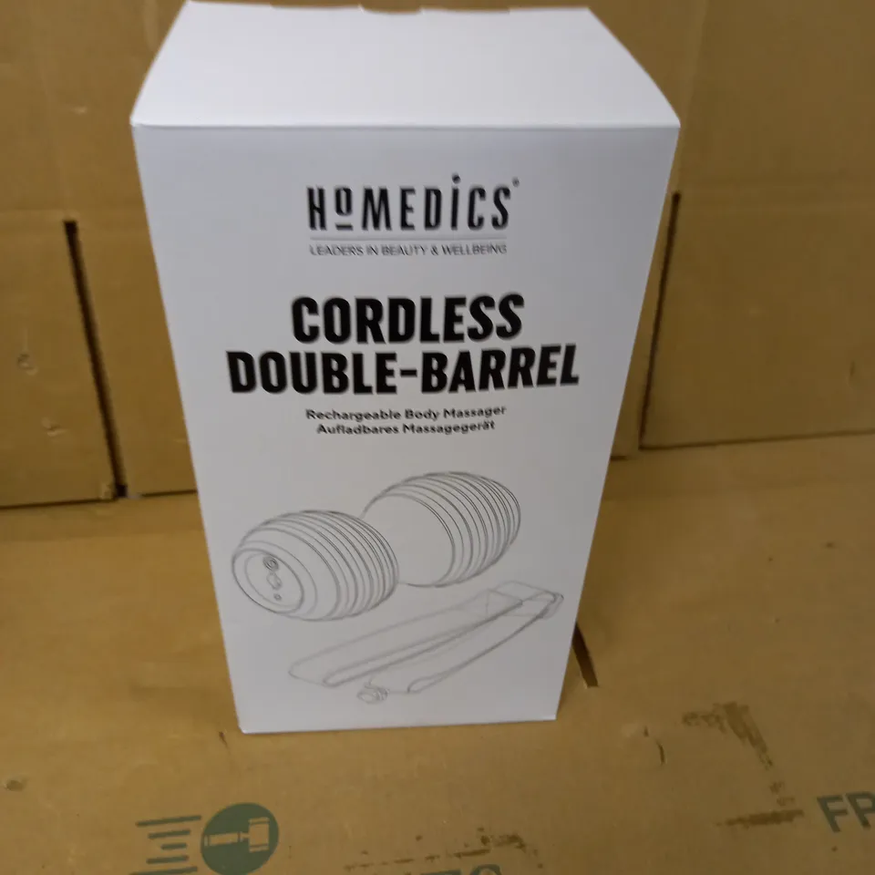 HOMEDICS CORDLESS DOUBLE-BARREL RECHARGEABLE BODY MASSAGER 