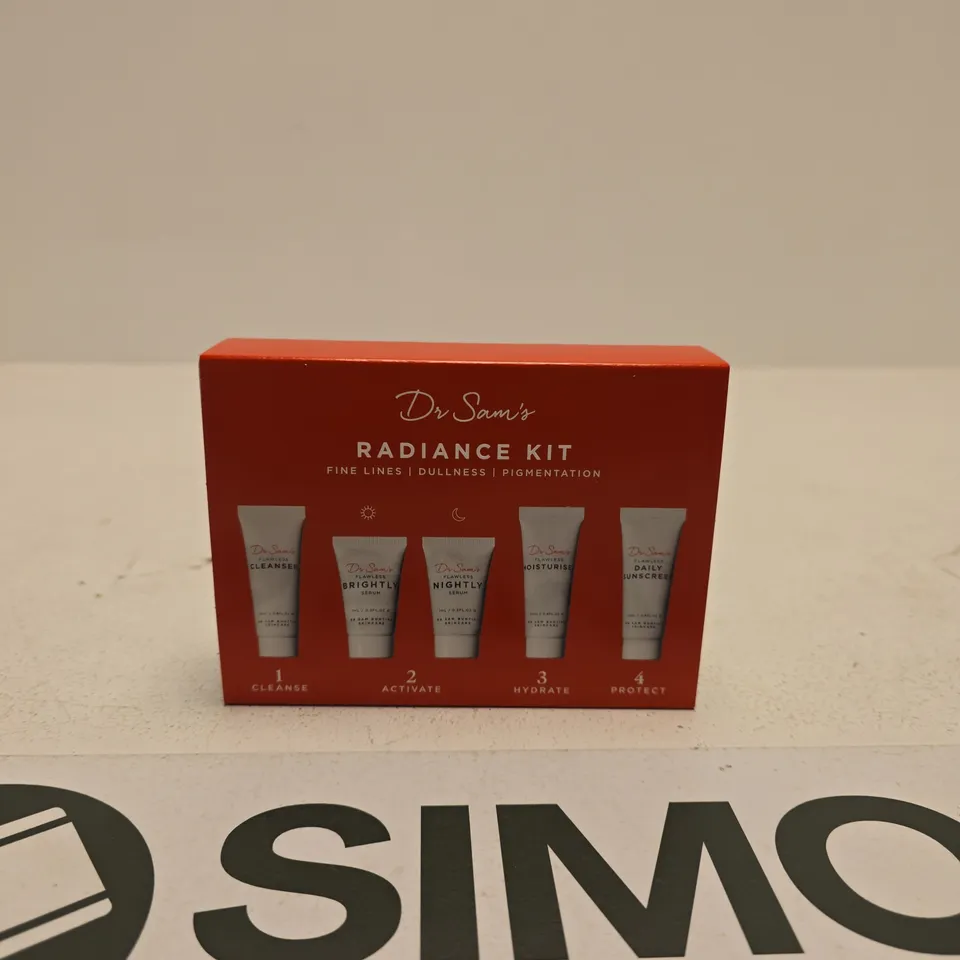 DR SAM'S RADIANCE KIT – FOUR-STEP FACIAL SKINCARE SET (CLEANSE, ACTIVATE, HYDRATE, PROTECT)