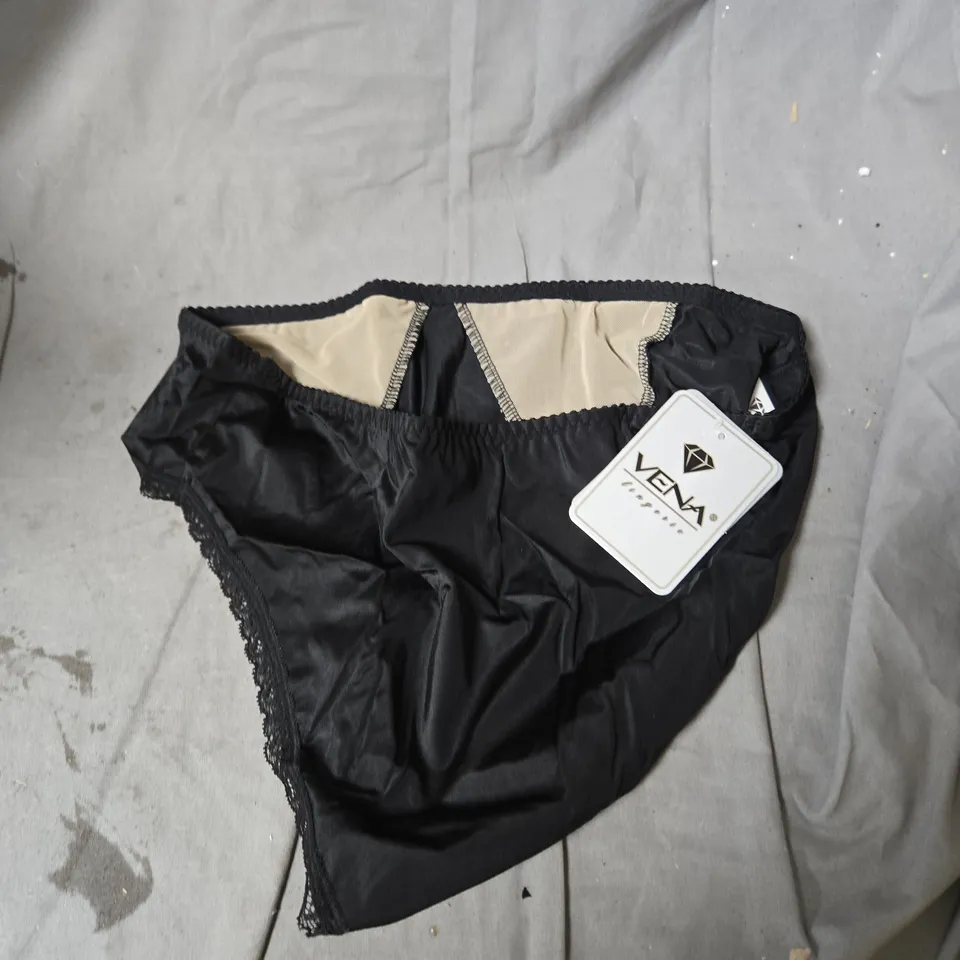 BOX OF APPROXIMATELY 12 ASSORTED CLOTHING ITEMS INCLUDING VENA BRIEFS , AFTER EDEN BRA , SUNFLAIR BRA AND LISCA BRIEFS 