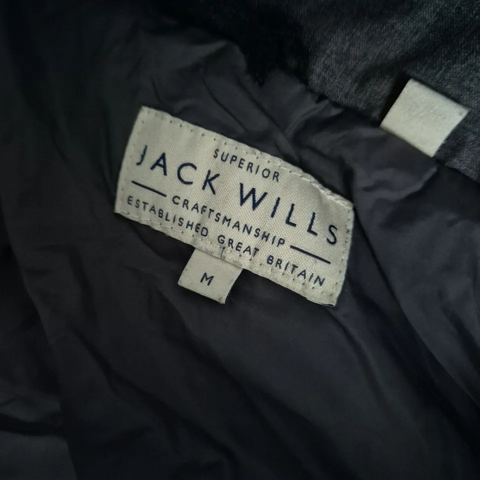 JACK WILLS HOODED JACKET, SIZE M, GREY   