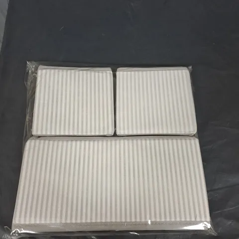 BOX OF APPROXIMATELY 21 OCEANHOME STORAGE BOX SET - GREY AND WHITE
