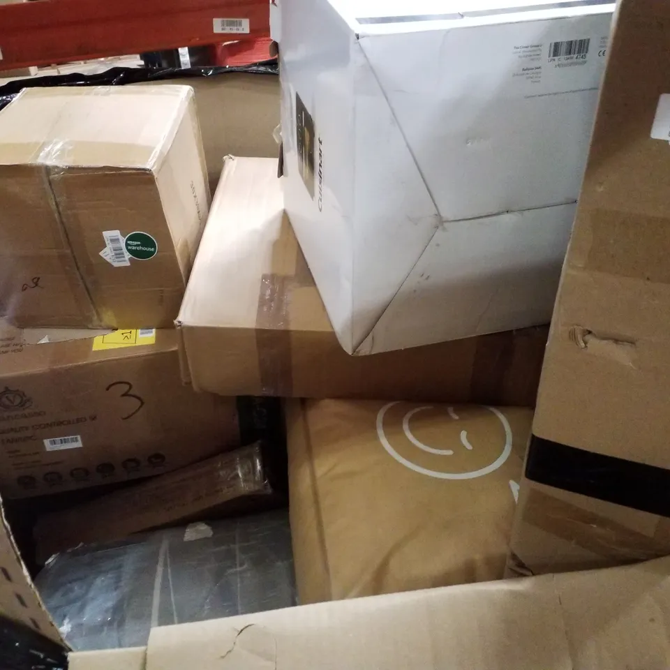 PALLET CONTAINING ASSORTED PRODUCTS INCLUDING DUAL ZONE DIGITAL AIR FRYER, DEHYDRATOR, CHRISTMAS TREE & FLOOR CHAIR 