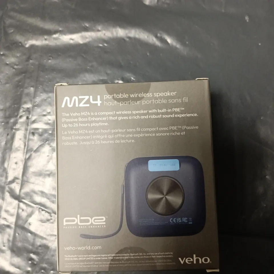 VEHO MZ4 PORTABLE WIRELESS SPEAKER - BOXED
