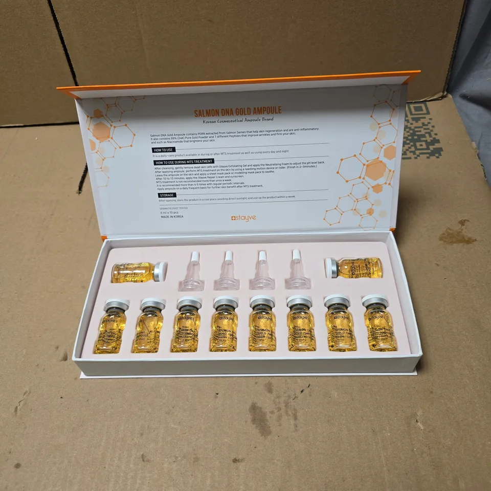 STAYVE SALMON DNA GOLD AMPOULE SET BOXED