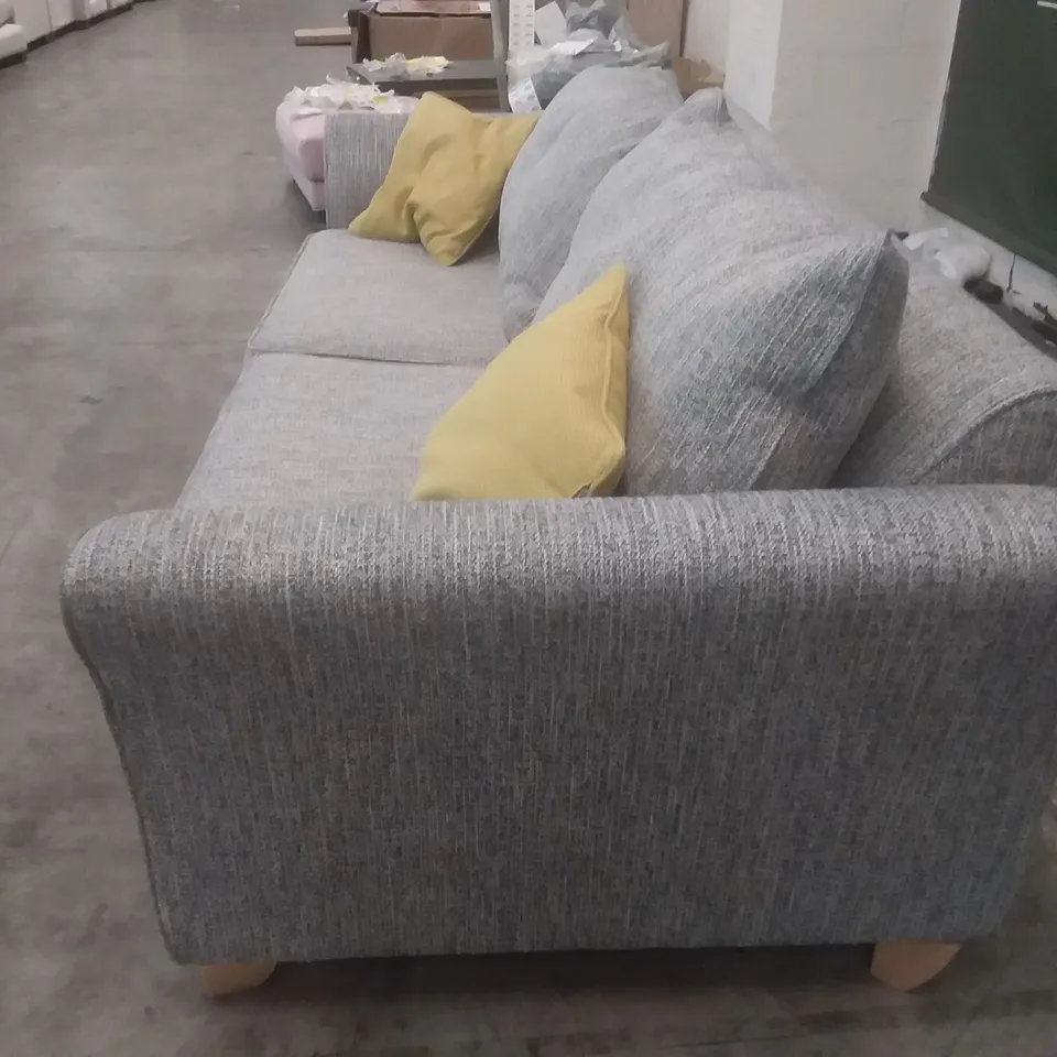 QUALITY BRITISH DESIGNER LOUNGE CO. 2.5 SEATER SOFA GREY FABRIC