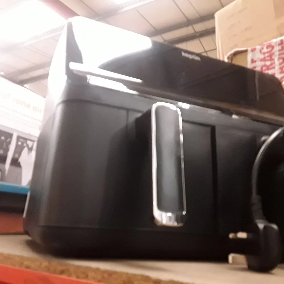 UNBOXED KEPLIN AIR FRYER WITH DUAL COOKING ZONES BLACK COLOUR 