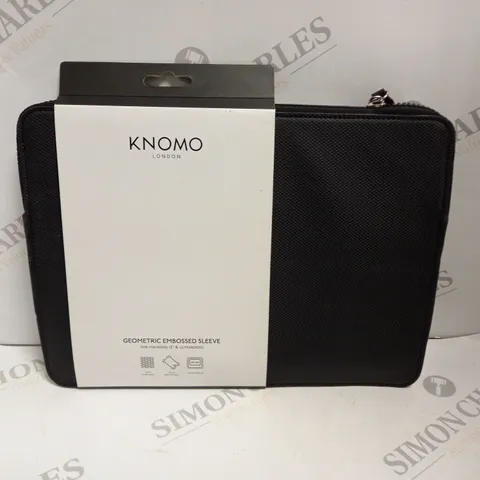 APPROXIMATELY 10 KNOMO LONDON GEOMETRIC EMBOSSED SLEEVES FOR MACBOOK 12" & ULTRABOOKS