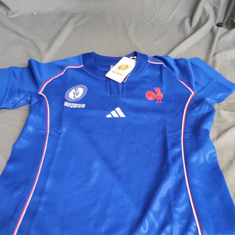 France Rugby Adidas Official Licensed Rugby Shirt – Blue, UK 12-14 (US 40-42)