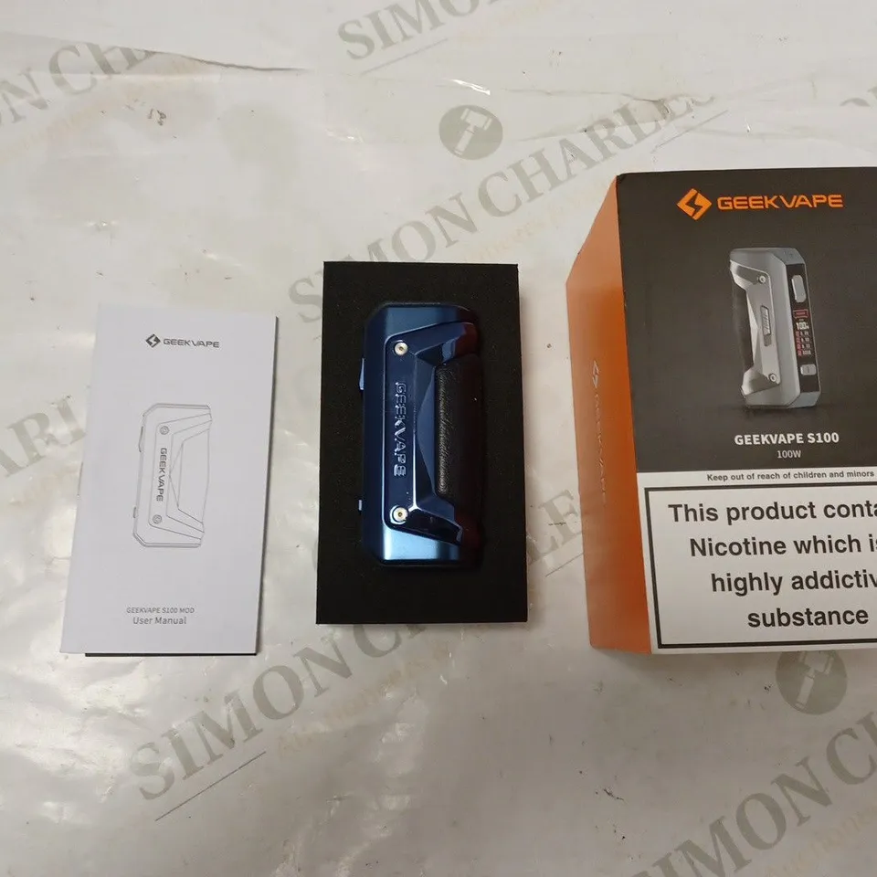 BOXED GEEKVAPE S100 (AEGIS SOLO 2) 100W MOD NAVY BLUE WITH MANUAL