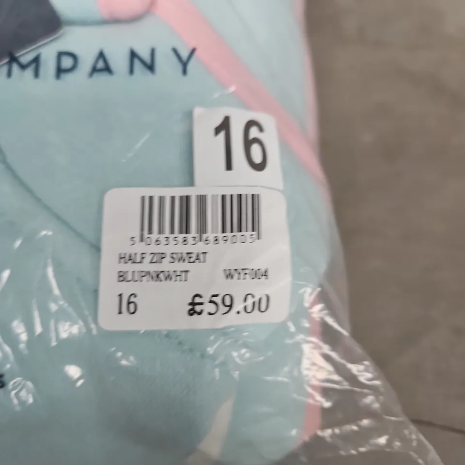 CREW CLOTHING COMPANY HALF ZIP SWEAT – WOMEN'S UK SIZE 16