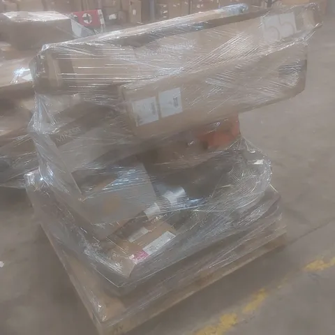 PALLET OF ASSORTED HOUSEHOLD GOODS AND INCOMPLETE FURNITURE PARTS