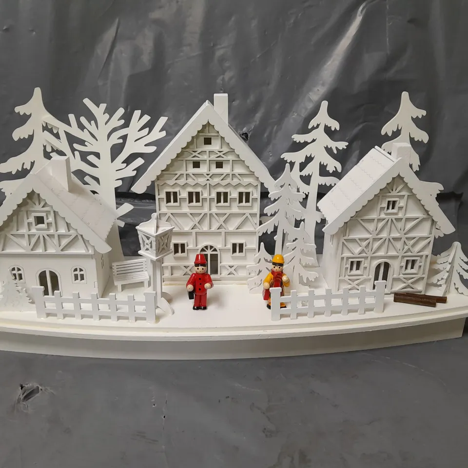 WHITE WOOD LIT VILLAGE SCENE RRP £34.99