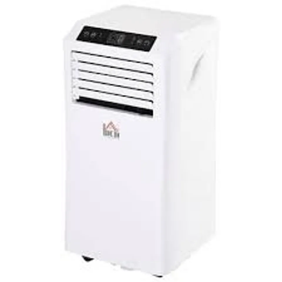 BOXED HOMCOM 9000 BTU AIR CONDITIONING UNIT, 3-IN-1 PORTABLE AIR CONDITIONER, DEHUMIDIFIER, COOLING FAN WITH REMOTE CONTROL, DIGITAL DISPLAY, 2 SPEEDS, 24H TIMER, WINDOW VENTING KIT