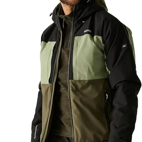 BRAND NEW REGATTA MENS MALAND INSULATED JACKET IN OIL GREEN/BLACK - UK XXL