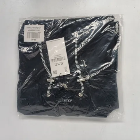 BAGGED YOURS LIGHTWEIGHT PARKA IN BLACK SIZE 30-32