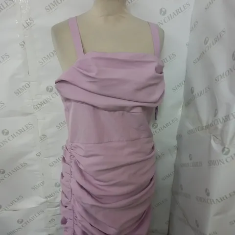CHI CHI LONDON COWL NECK RUCHED MINI DRESS SIZE 10