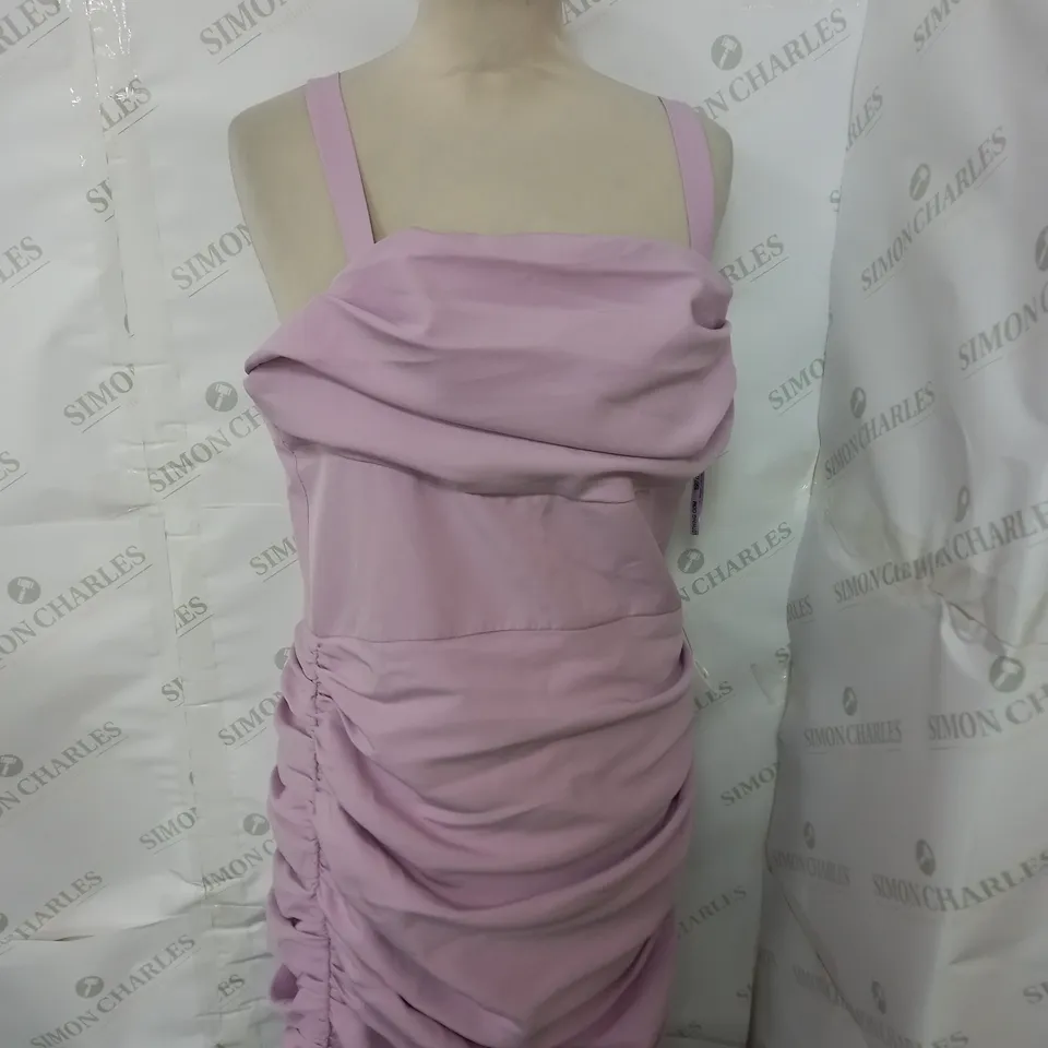 CHI CHI LONDON COWL NECK RUCHED MINI DRESS SIZE 10