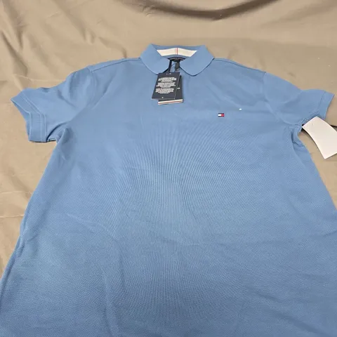 TOMMY HILFIGER BLUE POLO TOP SIZE M
