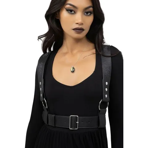 BRAND NEW BAGGED KILLSTAR HARNESS - GRIMFLORA - BLACK SIZE XXL