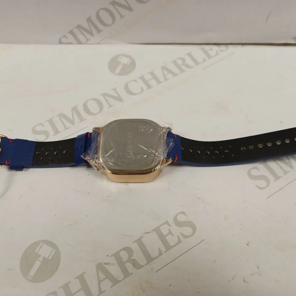 GAMAGES OF LONDON LIMITED EDITION HAND ASSEMBLED VERTICAL ASTUTE AUTOMATIC BLUE WATCH RRP £710
