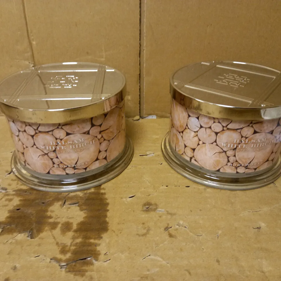 HOMEWORX BY HARRY SLATKIN BALSAM WHITE BIRCH WICK CANDLE