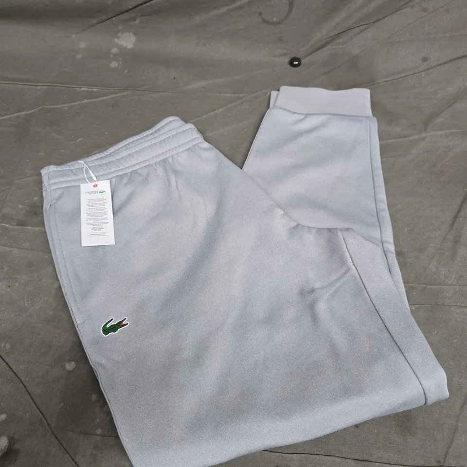 LACOSTE GREY CUFFED JOGGERS SIZE XL