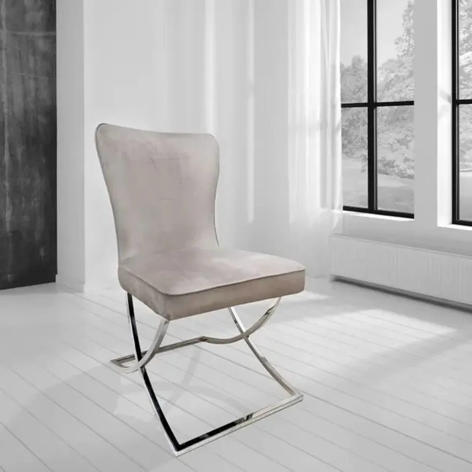 BOXED INDUS VALLEY SET OF 2 HUGH DINING CHAIRS (1 BOX)