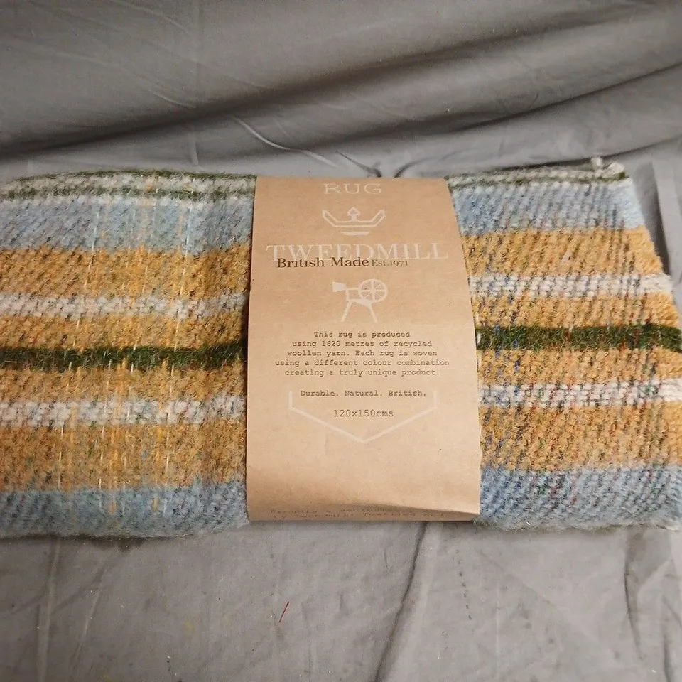 TWEEDMILL BRITISH-MADE RUG, 120 X 150 CM, MULTI-COLOUR STRIPED