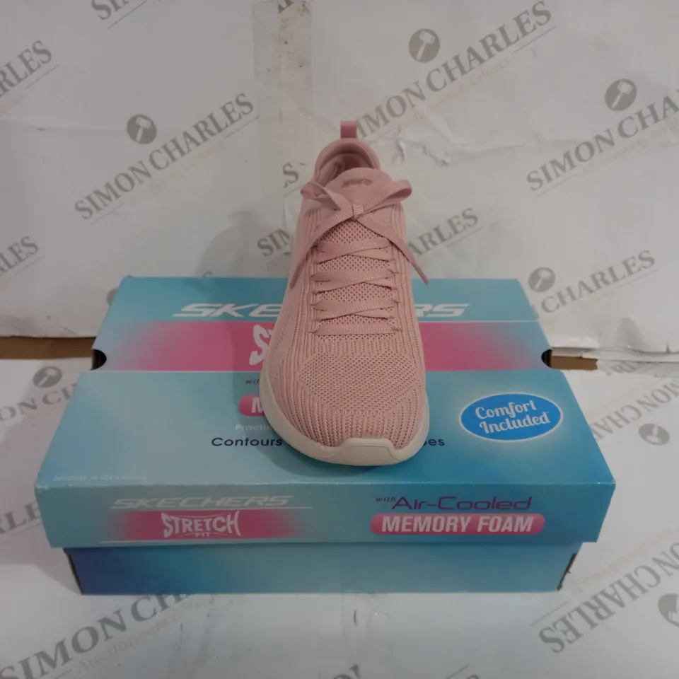 BOXED PAIR OF SKECHERS STRETCH FIT ULTRA FLEX 3.0 SHOES ROSE UK SIZE 6