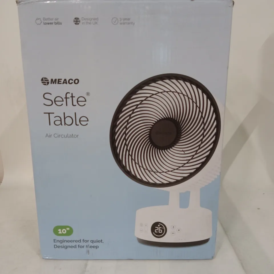 MEACO SEFTE TABLE AIR CIRCULATOR 10" – BOXED