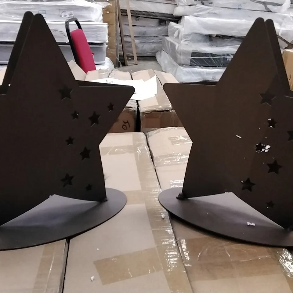 2 BOXED XMAS EDELROST STAR CANDLE HOLDER 