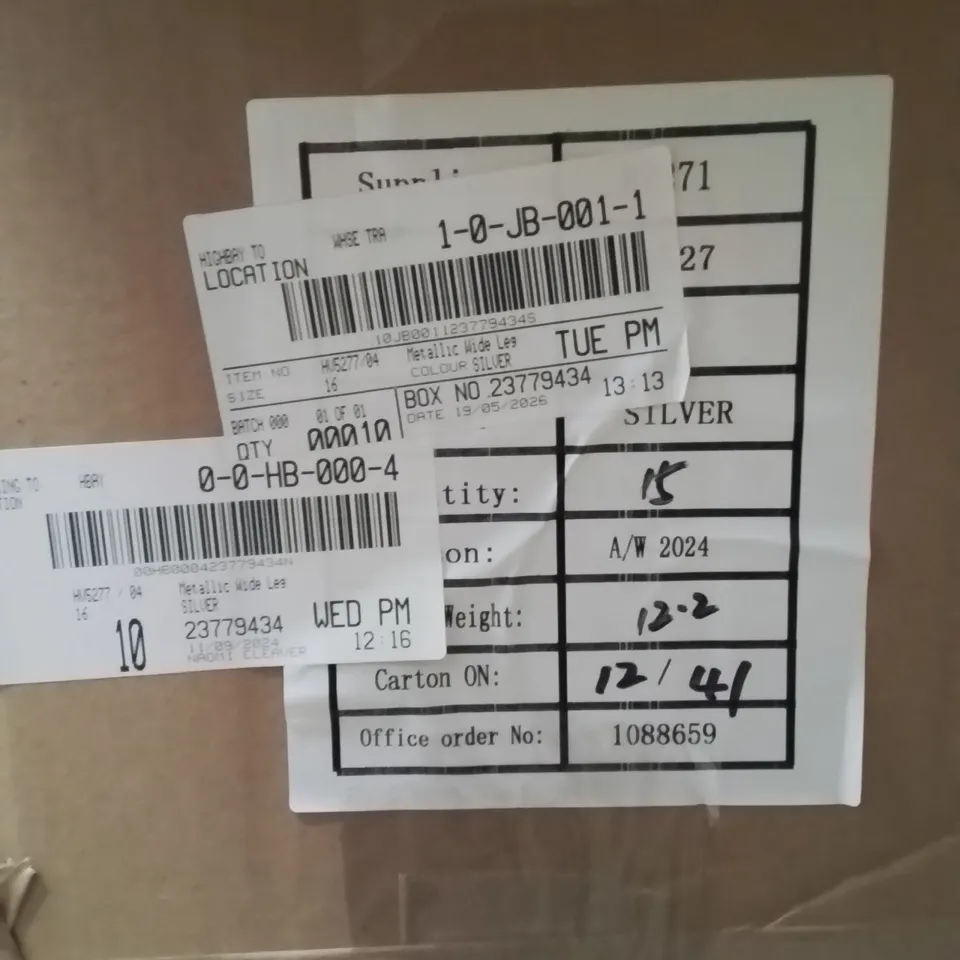 BOXED BRAND NEW APPROXIMATELY 10 JD WILLIAMS METALLIC WIDE LEG JEANS SIZE 16