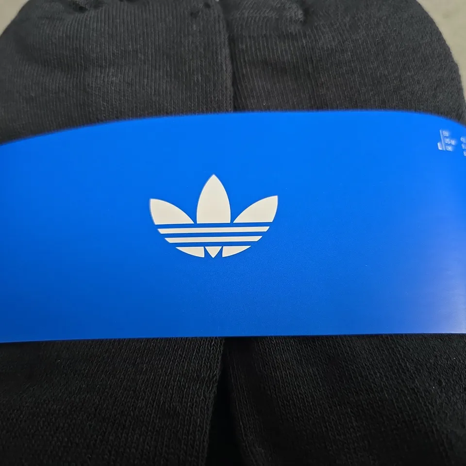 ADIDAS 1/4 SOCKS – BLACK, SIZE L, 6-PACK