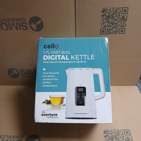 CELLO 1.7L FAST BOIL DIGITAL KETTLE THE OVERTURE COLLECTION BOXED