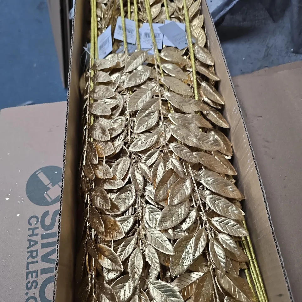 24X GISELA GRAHAM FAUX FLOWER GOLD 