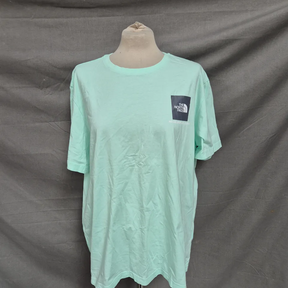 THE NORTH FACE T-SHIRT - MINT GREEN - SIZE XL