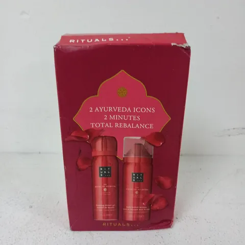 BOXED AND SEALED RITUALS 2 AYURVEDA ICONS - 2 MINUTES TOTAL REBALANCE DUO