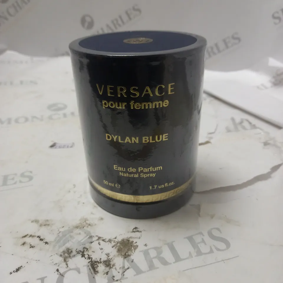 BOXED AND SEALED VERSACE POUR FEMME DYLAN BLUE EAU DE PARFUM NATURAL SPRAY 50ML
