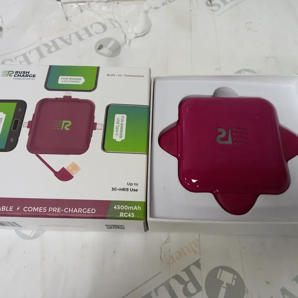 RUSH CHARGE 4500MAH TRIDENT PORTABLE CHARGER