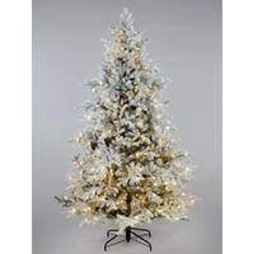 BOXED PRE-LIT FROSTED REAL-LOOK BELL-SHAPED CHRISTMAS TREE - 6FT RRP £249.99