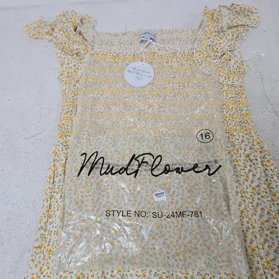 MUDFLOWER FLORAL DRESS, UK 16, STYLE SU-24MF-781