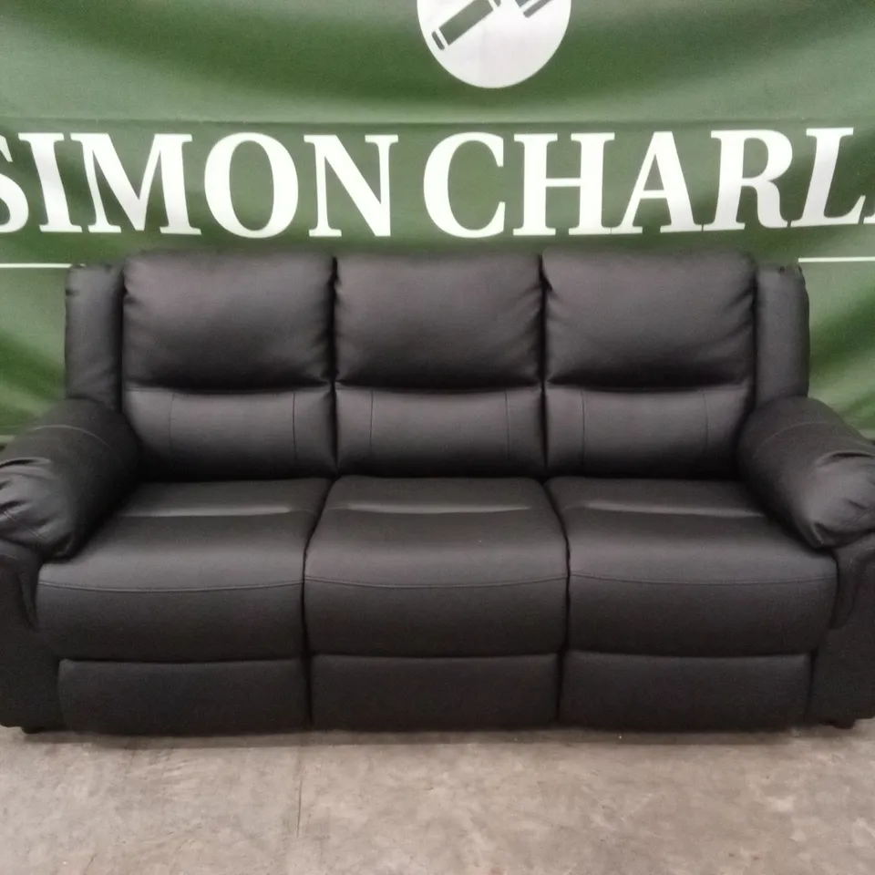 ALBION LUXURY FAUX LEATHER HIGH BACK 3 SEATER SOFA RRP £599