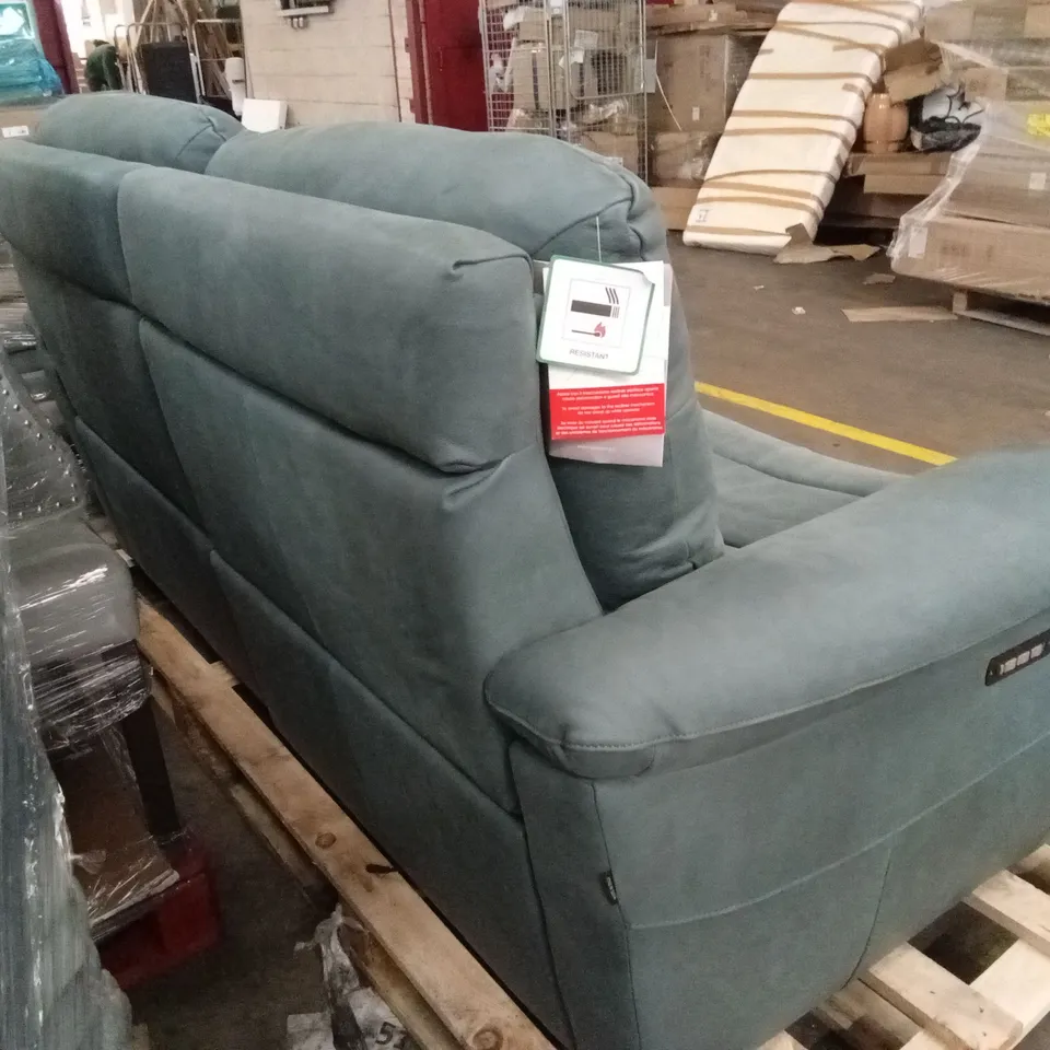 QUALITY DESIGNER ITALIAN MADE ALBA 3 SEATER LEATHER, LARGE LUMBAR ELECTRIC RECLINER SOFA