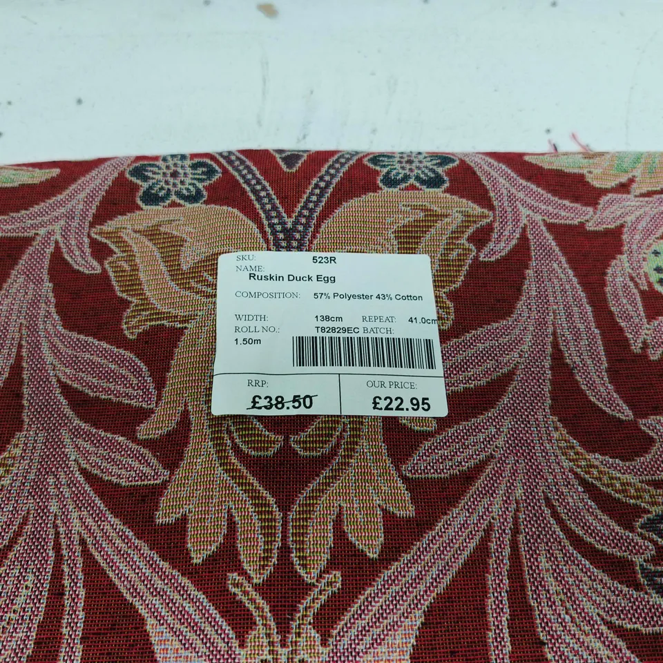 RUSKIN DUCK EGG TAPESTRY FABRIC