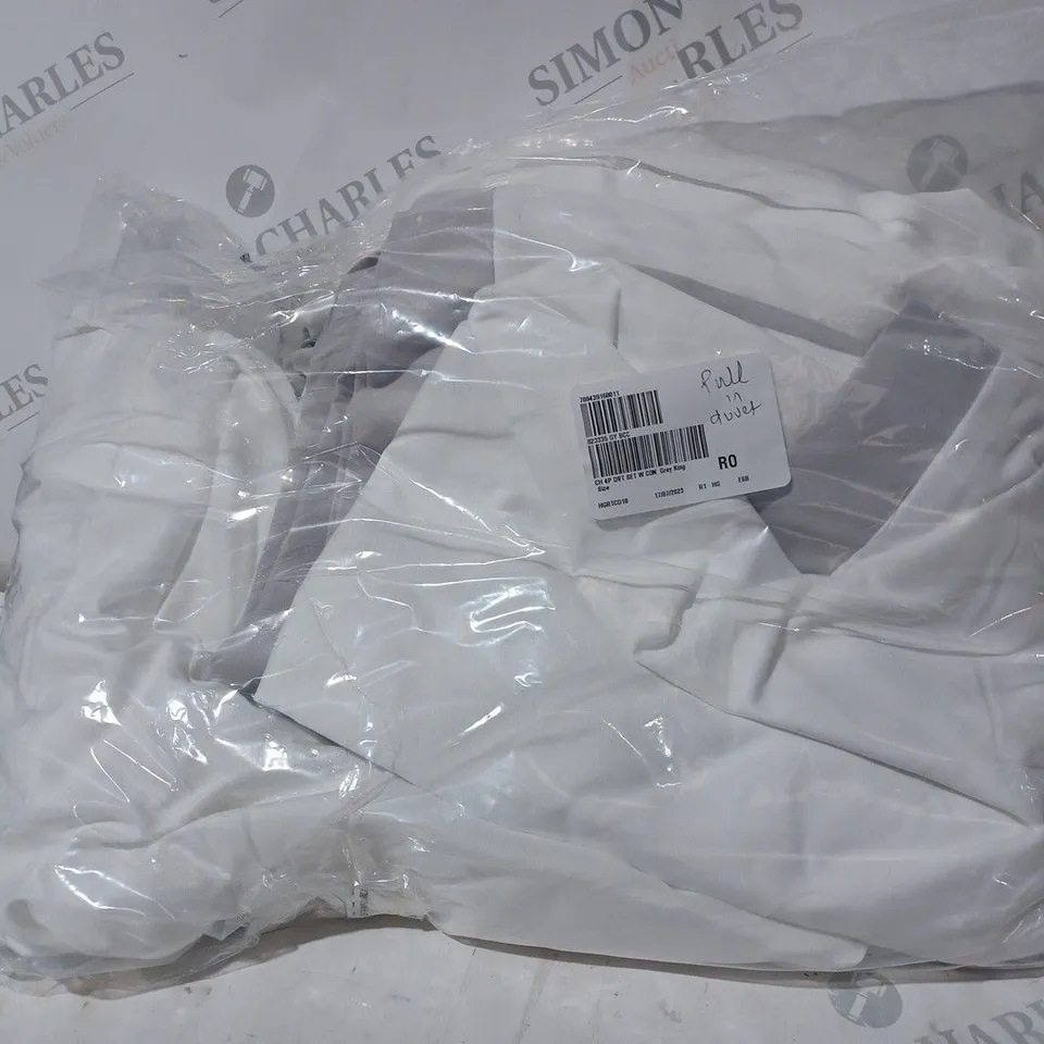 SUPERSOFT BY COZEE HOME 4 PIECE DUVET SET WITH CONTRAST TRIM - KING