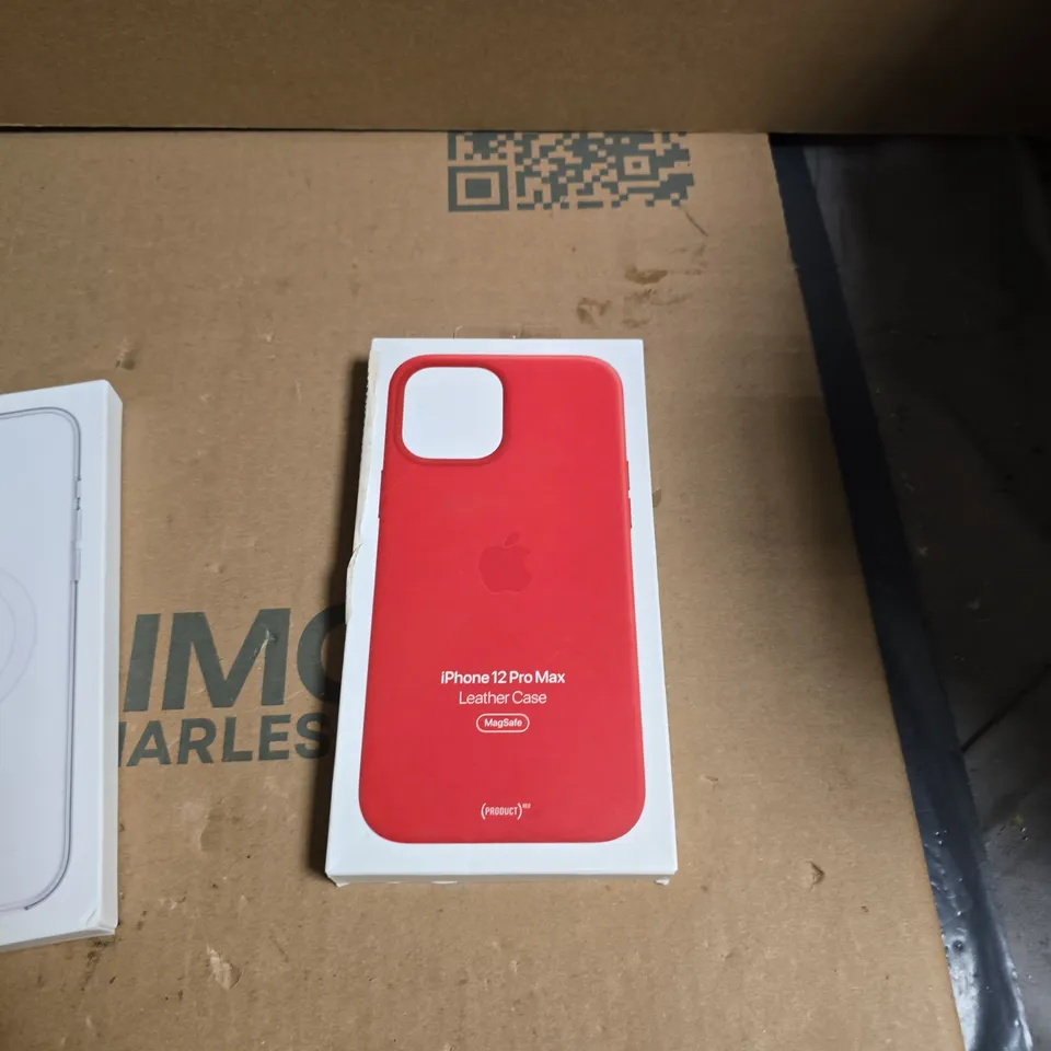 BOX OF APPROXIMATELY 50 ASSORTED MIBILE PHONE CASES INCLUDING IPHONE 12 PRO MAX AND IPHONE 12 PRO MAX CLEAR CASE 