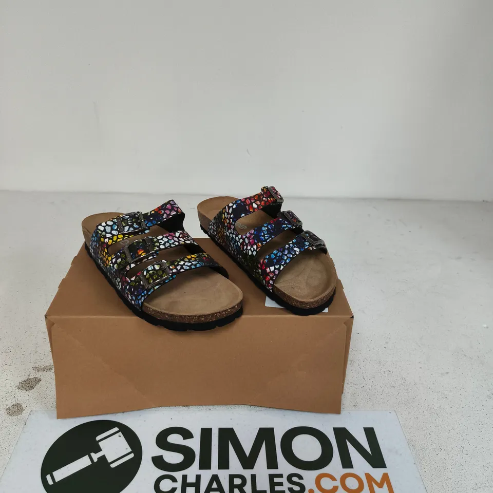 RHODE MULE BUCKLE SANDALS MULTI SIZE 4